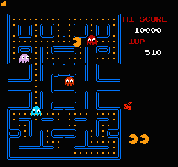Pac-Man (USA) (Tengen) (Unl) In game screenshot